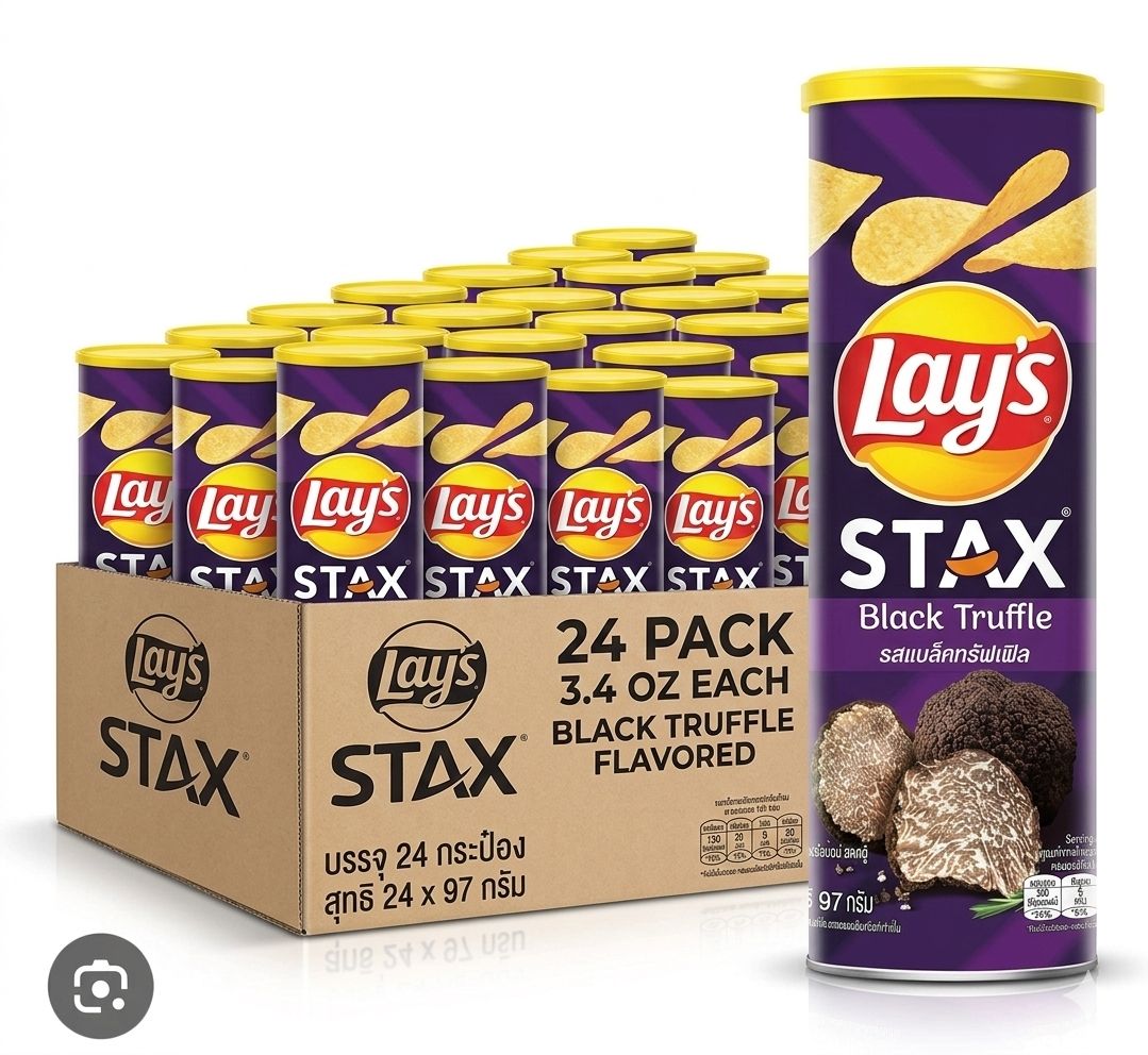 LAYS STAX BLACK TRUFFLE FLAVOR