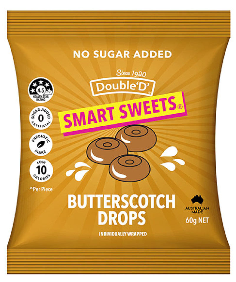 Smart Sweets Butterscotch Drops 60G