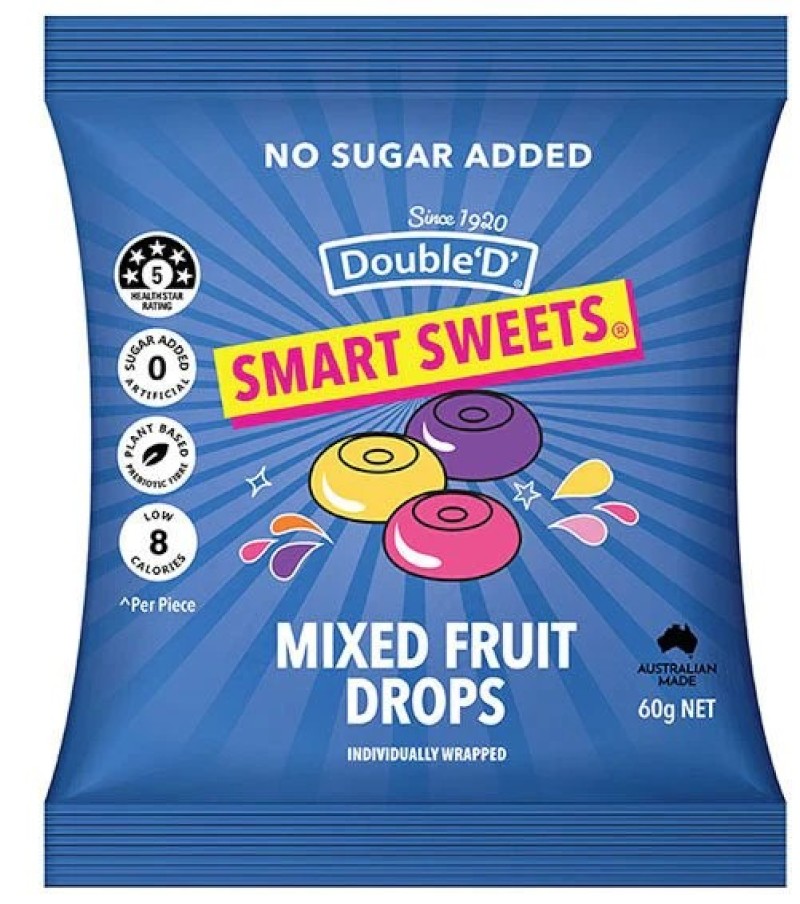 Smart Sweets Mixed Fruit Drops 60G